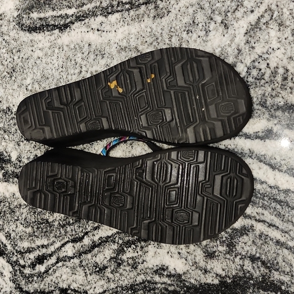 (11) Teva Mush Wedge Flip Flops Colorful Vacation Summer Pool Beach Ocean Lake - Picture 5 of 10